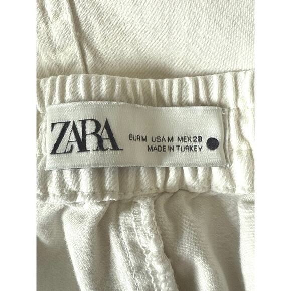 ZARA The Mercer Jogger Tapered Leg Ecru Womens Size Medium - Picture 8 of 10